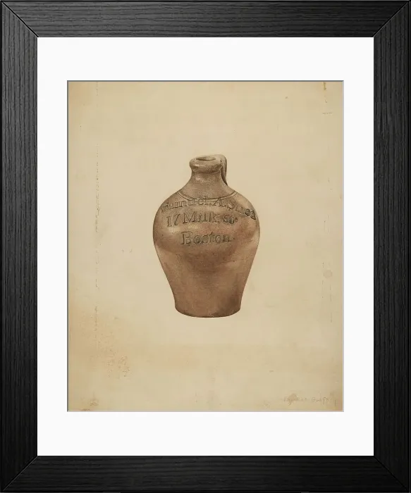 Framed Print : Pottery Jug, c. 1940. Creator: Frances Godfrey Framed Print : Pottery Jug, c. 1940. Creator: Frances Godfrey