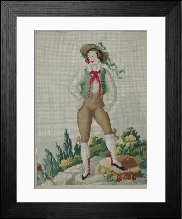 Framed Print : Embroidery Needlepoint, c. 1937. Creator: Eugene Croe Framed Print : Embroidery Needlepoint, c. 1937. Creator: Eugene Croe