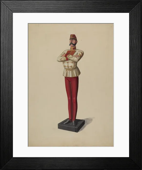 Framed Print : Cigar Store Figure, c. 1936. Creator: Eugene Croe Framed Print : Cigar Store Figure, c. 1936. Creator: Eugene Croe