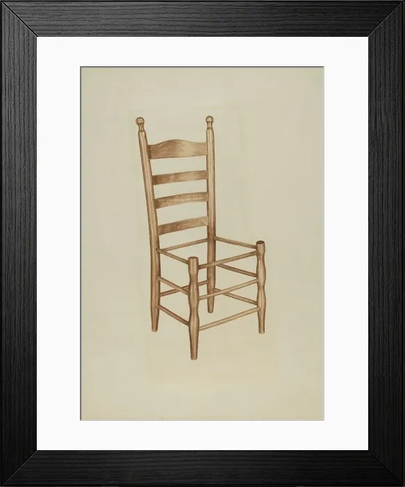 Framed Print : Chair, c. 1941. Creator: Louita Gourley Framed Print : Chair, c. 1941. Creator: Louita Gourley