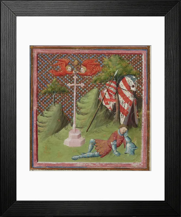 Framed Print : Lancelot at the Chapel of the Holy Grail, 15th century. Creator: Anonymous Framed Print : Lancelot at the Chapel of the Holy Grail, 15th century. Creator: Anonymous