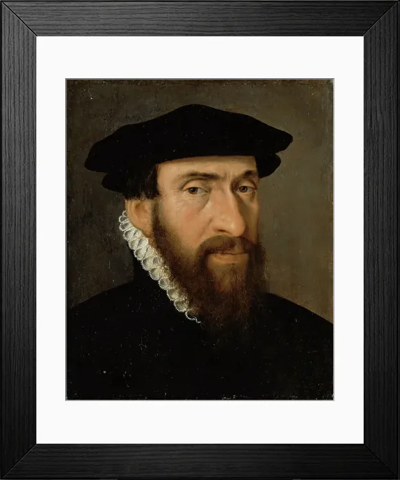 Framed Print : Portrait of a Man. Creator: Pourbus, Frans, the Elder (1546-1581) Framed Print : Portrait of a Man. Creator: Pourbus, Frans, the Elder (1546-1581)