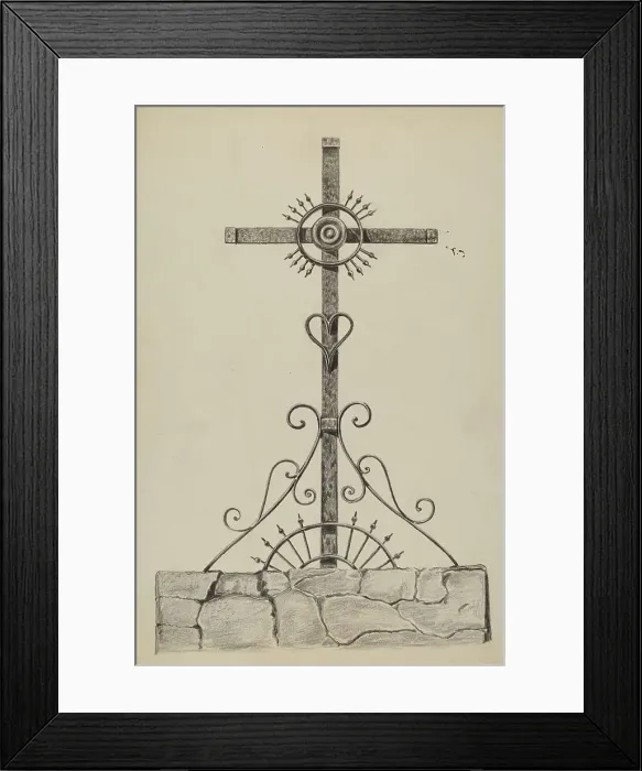 Framed Print : Cross, c. 1936. Creator: Al Curry Framed Print : Cross, c. 1936. Creator: Al Curry