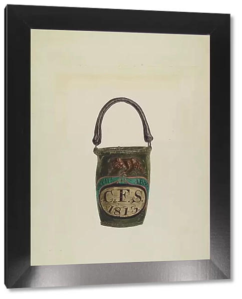 Fire Bucket, c. 1939. Creator: Marion E. Herrick