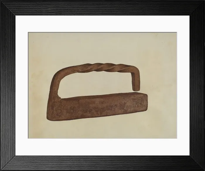 Framed Print : Tailor's Iron, c. 1938. Creator: Herndon Hightower Framed Print : Tailor's Iron, c. 1938. Creator: Herndon Hightower