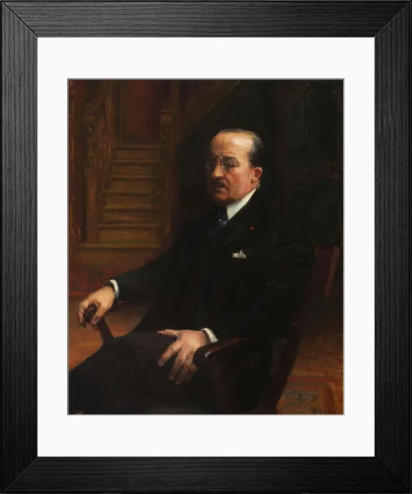 Framed Print : Portrait of a man, 1924. Creator: Jean Joseph Weerts Framed Print : Portrait of a man, 1924. Creator: Jean Joseph Weerts