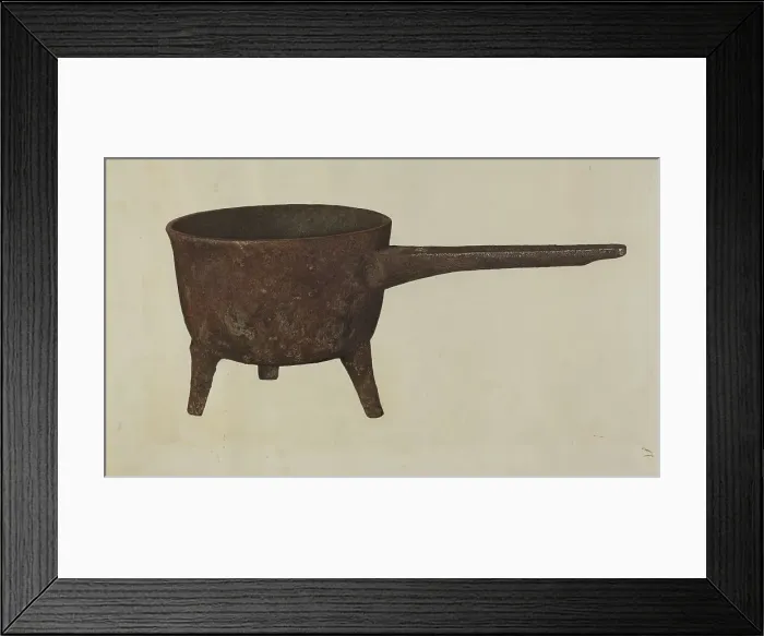 Framed Print : Iron Kettle, c. 1939. Creator: Herndon Hightower Framed Print : Iron Kettle, c. 1939. Creator: Herndon Hightower