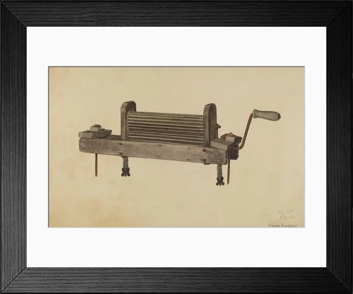 Framed Print : Clothes Wringer, c. 1939. Creator: Herndon Hightower Framed Print : Clothes Wringer, c. 1939. Creator: Herndon Hightower