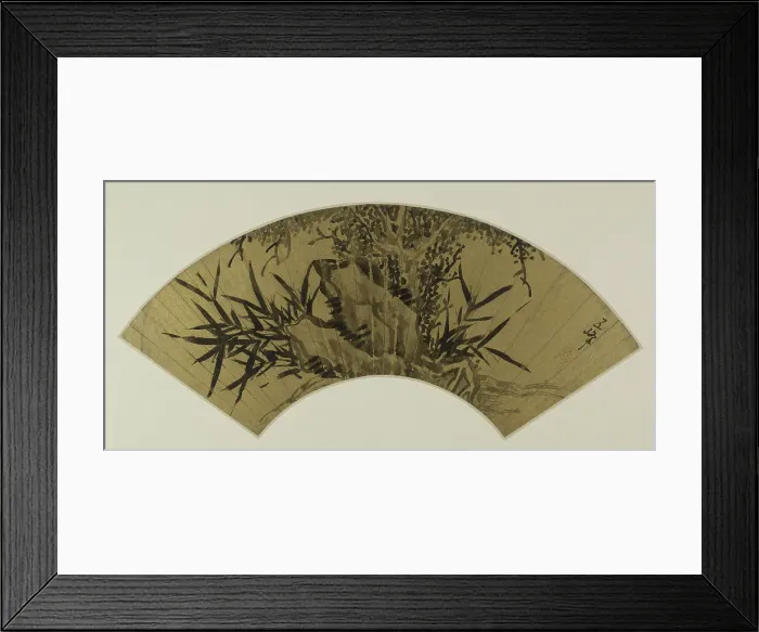 Framed Print : Bamboo, tree and rock, 206. Creator: Wen Boren Framed Print : Bamboo, tree and rock, 206. Creator: Wen Boren