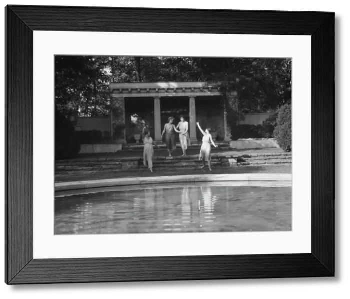 Framed Print : Elizabeth Duncan dancers and children, 1927 Creator: Arnold Genthe Framed Print : Elizabeth Duncan dancers and children, 1927 Creator: Arnold Genthe