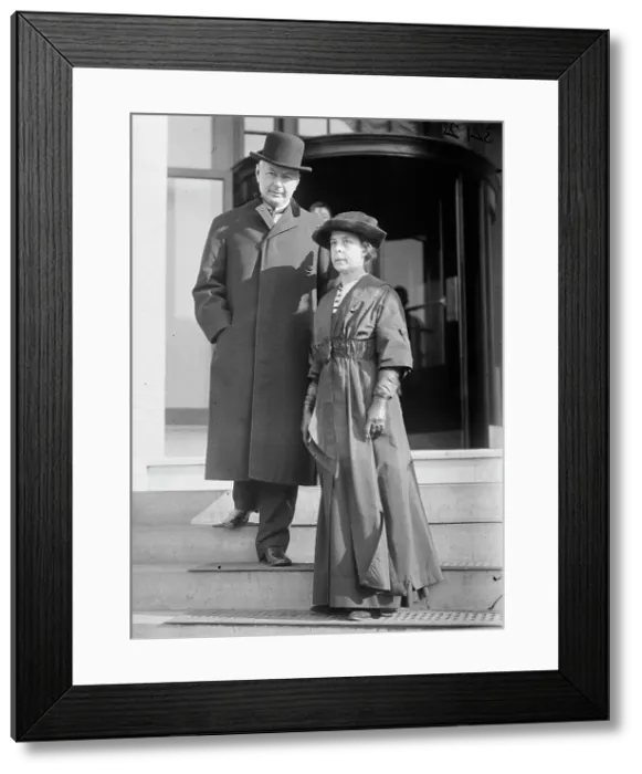 Framed Print : US Postmaster General Albert Sidney Burleson with Mrs. Burleson, 1913. Creator: Harris & Ewing. US Postmaster General Albert Sidney Burleson with Mrs. Burleson, 1913. Creator: Harris & Ewing Framed Print : US Postmaster General Albert Sidney Burleson with Mrs. Burleson, 1913. Creator: Harris & Ewing. US Postmaster General Albert Sidney Burleson with Mrs. Burleson, 1913. Creator: Harris & Ewing