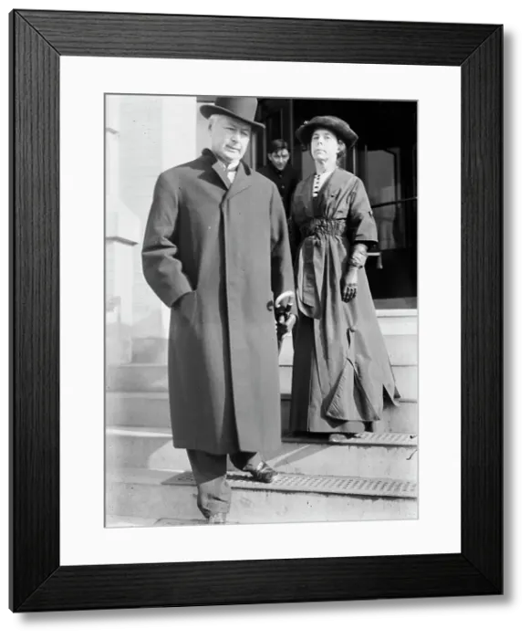 Framed Print : US Postmaster General Albert Sidney Burleson with Mrs. Burleson, 1913. Creator: Harris & Ewing. US Postmaster General Albert Sidney Burleson with Mrs. Burleson, 1913. Creator: Harris & Ewing Framed Print : US Postmaster General Albert Sidney Burleson with Mrs. Burleson, 1913. Creator: Harris & Ewing. US Postmaster General Albert Sidney Burleson with Mrs. Burleson, 1913. Creator: Harris & Ewing
