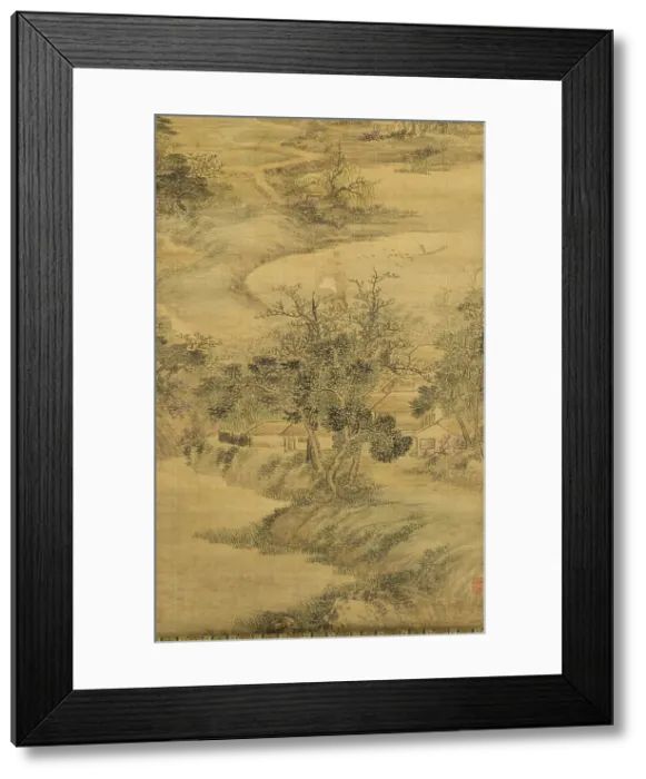 Framed Print : Countryside, 1742. Creator: Zhang Xu Framed Print : Countryside, 1742. Creator: Zhang Xu