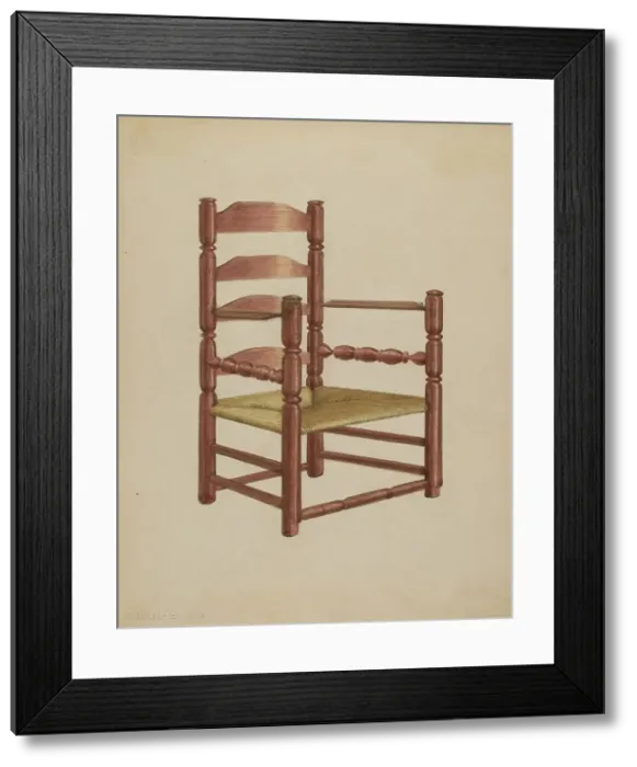 Framed Print : Chair, 1935 / 1942. Creator: B. Holst-Grubbe Framed Print : Chair, 1935 / 1942. Creator: B. Holst-Grubbe
