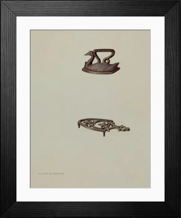 Framed Print : Toy Iron, c. 1937. Creator: Lillian Hunter Framed Print : Toy Iron, c. 1937. Creator: Lillian Hunter