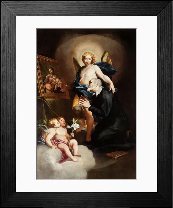 Framed Print : Saint Philip Neri in prayer, 1670. Creator: Maratta, Carlo (1625-1713)