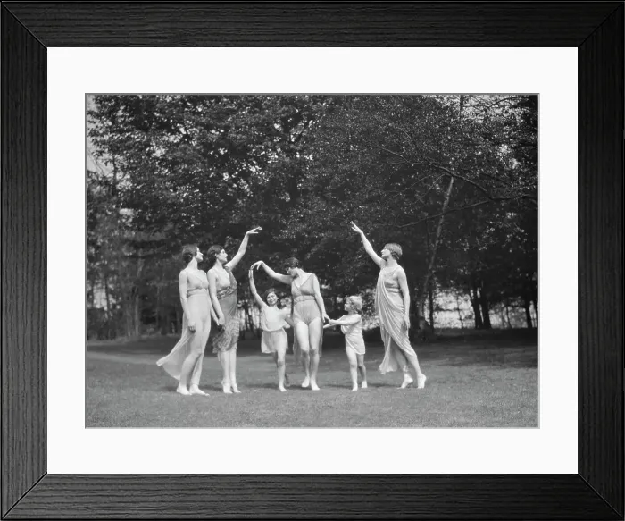 Framed Print : Elizabeth Duncan dancers and children, 1929 Creator: Arnold Genthe Framed Print : Elizabeth Duncan dancers and children, 1929 Creator: Arnold Genthe