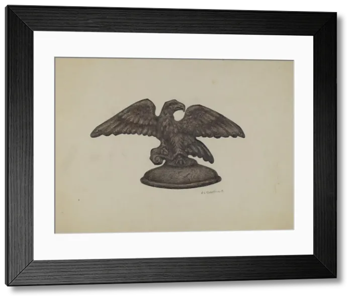 Framed Print : Cast Iron Eagle, c. 1937. Creator: Austin L. Davison Framed Print : Cast Iron Eagle, c. 1937. Creator: Austin L. Davison