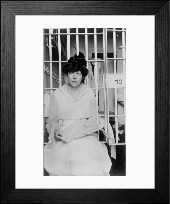 Framed Print : Miss Lucy Burns of C.U.W.S. - in Jail, 1917. Creator: Harris & Ewing. Miss Lucy Burns of C.U.W.S. - in Jail, 1917. Creator: Harris & Ewing Framed Print : Miss Lucy Burns of C.U.W.S. - in Jail, 1917. Creator: Harris & Ewing. Miss Lucy Burns of C.U.W.S. - in Jail, 1917. Creator: Harris & Ewing