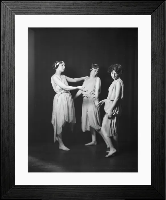Framed Print : Barnard College group with Miss Larsen, ca. 1924. Creator: Arnold Genthe Framed Print : Barnard College group with Miss Larsen, ca. 1924. Creator: Arnold Genthe