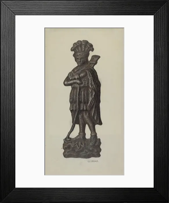 Framed Print : Cast Iron Ornament, c. 1940. Creator: Austin L. Davison Framed Print : Cast Iron Ornament, c. 1940. Creator: Austin L. Davison