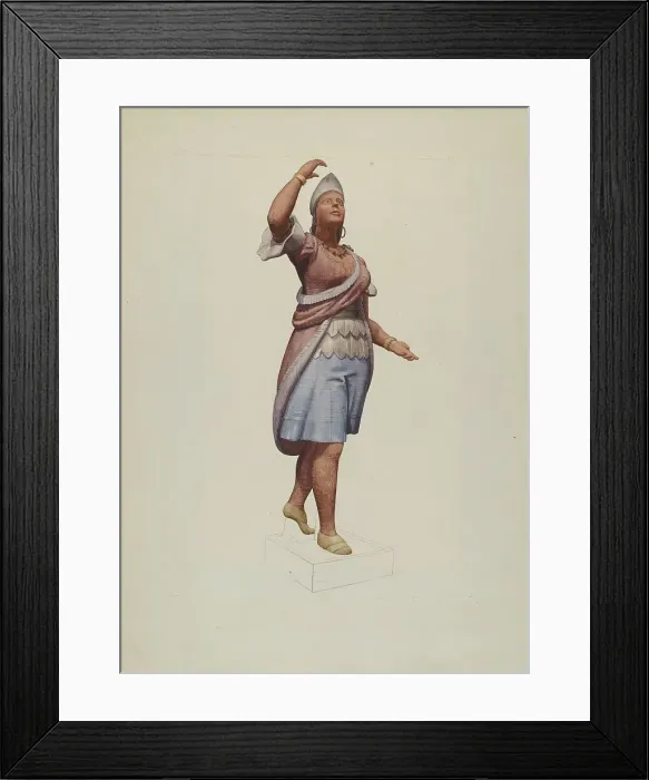 Framed Print : Cigar Store Indian, 1935 / 1942. Creator: Dorothy Hay Jensen Framed Print : Cigar Store Indian, 1935 / 1942. Creator: Dorothy Hay Jensen