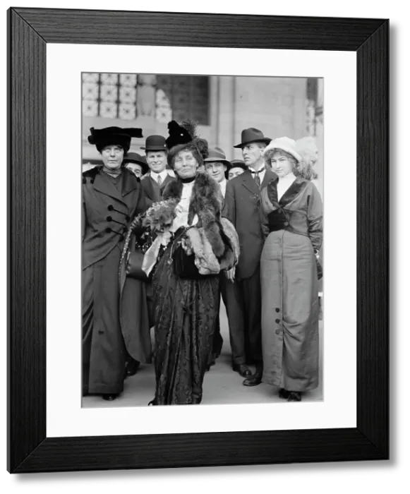 Framed Print : Miss Lucy Burns of C.U.W.S. - Left, with Mrs. Emmeline Pankhurst, 1913. Creator: Harris & Ewing. Miss Lucy Burns of C.U.W.S. - Left, with Mrs. Emmeline Pankhurst, 1913. Creator: Harris & Ewing Framed Print : Miss Lucy Burns of C.U.W.S. - Left, with Mrs. Emmeline Pankhurst, 1913. Creator: Harris & Ewing. Miss Lucy Burns of C.U.W.S. - Left, with Mrs. Emmeline Pankhurst, 1913. Creator: Harris & Ewing
