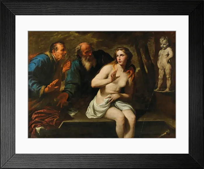 Framed Print : Susanna and the Elders, 1650s. Creator: Vaccaro, Andrea (1604-1670) Framed Print : Susanna and the Elders, 1650s. Creator: Vaccaro, Andrea (1604-1670)