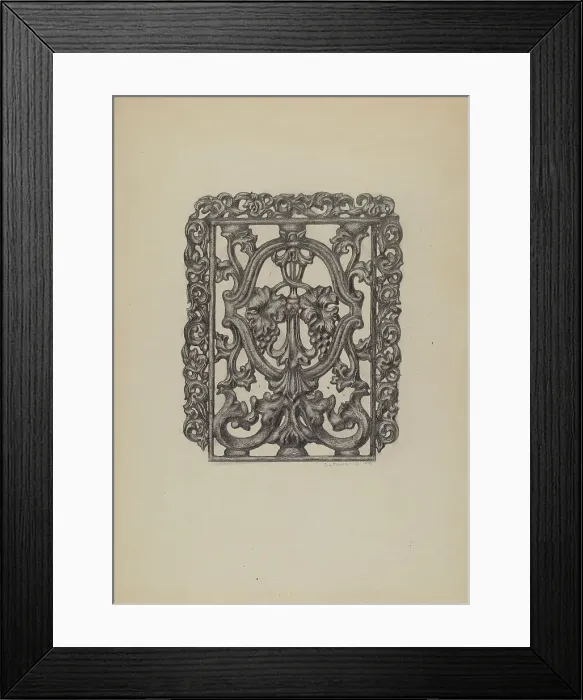 Framed Print : Window Grille, 1937. Creator: Austin L. Davison Framed Print : Window Grille, 1937. Creator: Austin L. Davison