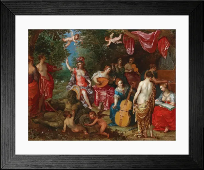 Framed Print : Minerva Visits the Nine Muses, 1608. Creator: Balen, Hendrik I, van (1575-1632) Framed Print : Minerva Visits the Nine Muses, 1608. Creator: Balen, Hendrik I, van (1575-1632)