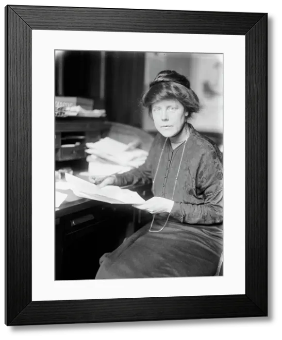 Framed Print : Miss Lucy Burns of C.U.W.S. 1913. Creator: Harris & Ewing. Miss Lucy Burns of C.U.W.S. 1913. Creator: Harris & Ewing