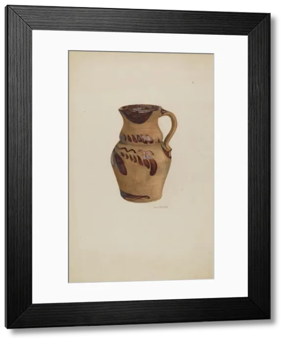 Framed Print : Pitcher, c. 1941. Creator: Genevieve Jordan Framed Print : Pitcher, c. 1941. Creator: Genevieve Jordan