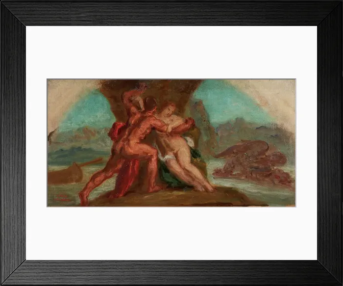 Framed Print : Esquisse pour le salon de la Paix de l'Hôtel de Ville de Paris. Hercule délivrant... c.1852-1854. Creator: Pierre Andrieu Framed Print : Esquisse pour le salon de la Paix de l'Hôtel de Ville de Paris. Hercule délivrant... c.1852-1854. Creator: Pierre Andrieu