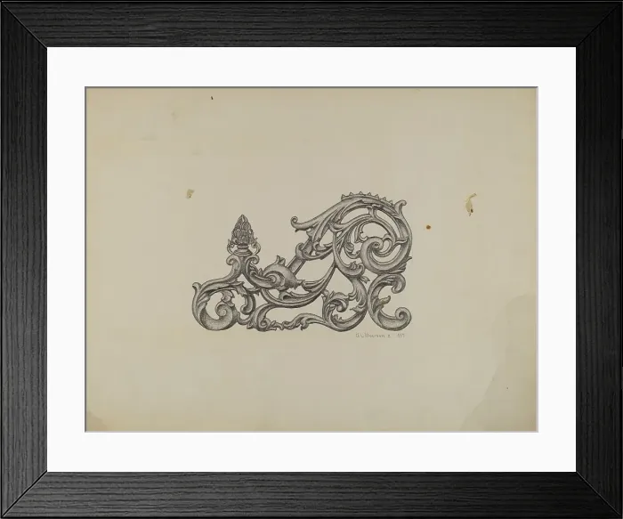 Framed Print : Bracket, 1937. Creator: Austin L. Davison Framed Print : Bracket, 1937. Creator: Austin L. Davison