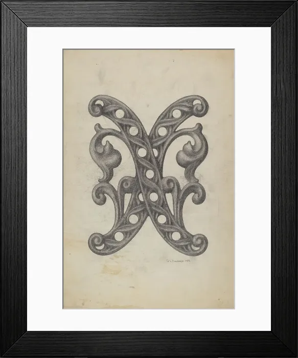 Framed Print : Gate, 1937. Creator: Austin L. Davison Framed Print : Gate, 1937. Creator: Austin L. Davison