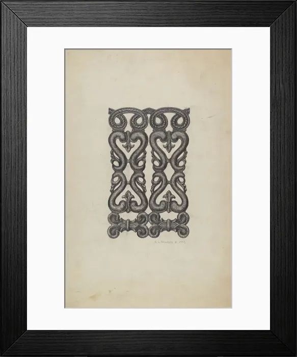 Framed Print : Platform Railing, 1939. Creator: Austin L. Davison Framed Print : Platform Railing, 1939. Creator: Austin L. Davison
