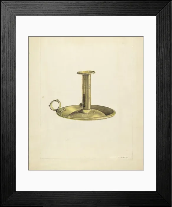 Framed Print : Candlestick, c. 1937. Creator: John Jordan Framed Print : Candlestick, c. 1937. Creator: John Jordan