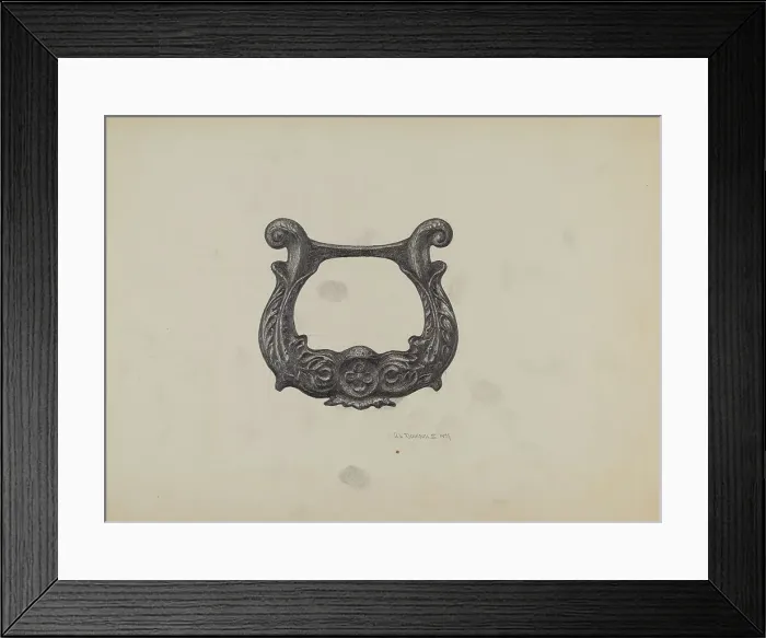 Framed Print : Cast Iron Foot Scraper, 1937. Creator: Austin L. Davison Framed Print : Cast Iron Foot Scraper, 1937. Creator: Austin L. Davison