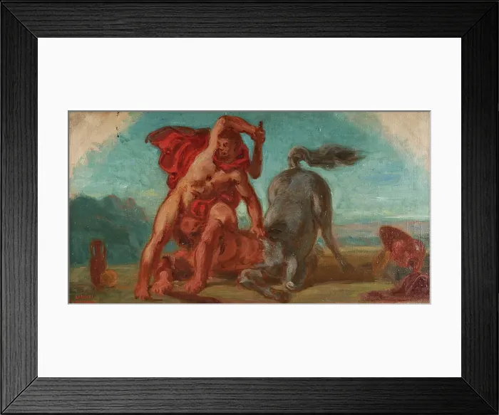 Framed Print : Esquisse pour le salon de la Paix de l'Hôtel de Ville de Paris : Hercule tuant le... c.1852-1854. Creator: Pierre Andrieu Framed Print : Esquisse pour le salon de la Paix de l'Hôtel de Ville de Paris : Hercule tuant le... c.1852-1854. Creator: Pierre Andrieu