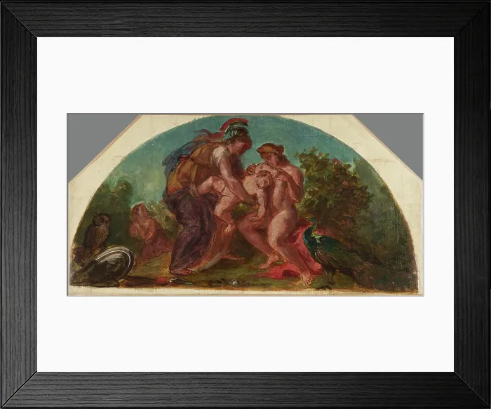 Framed Print : Esquisse pour le salon de la Paix de l'Hôtel de Ville de Paris : Hercule recueilli... c.1852-1854. Creator: Pierre Andrieu Framed Print : Esquisse pour le salon de la Paix de l'Hôtel de Ville de Paris : Hercule recueilli... c.1852-1854. Creator: Pierre Andrieu