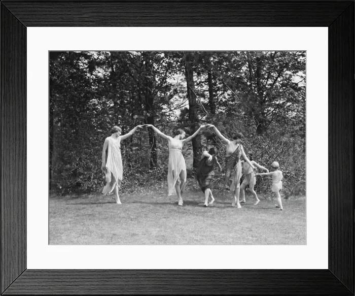 Framed Print : Elizabeth Duncan dancers and children, 1929 Creator: Arnold Genthe Framed Print : Elizabeth Duncan dancers and children, 1929 Creator: Arnold Genthe