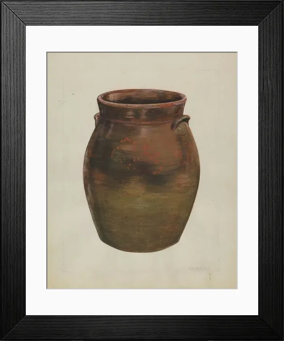 Framed Print : Cracker and Butter Jar, c. 1936. Creator: John Jordan Framed Print : Cracker and Butter Jar, c. 1936. Creator: John Jordan