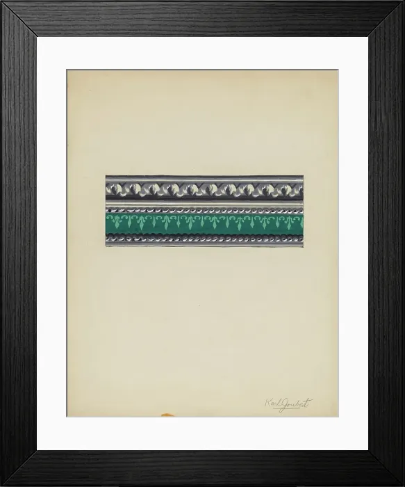 Framed Print : Wall Paper Border, c. 1937. Creator: Karl Joubert Framed Print : Wall Paper Border, c. 1937. Creator: Karl Joubert