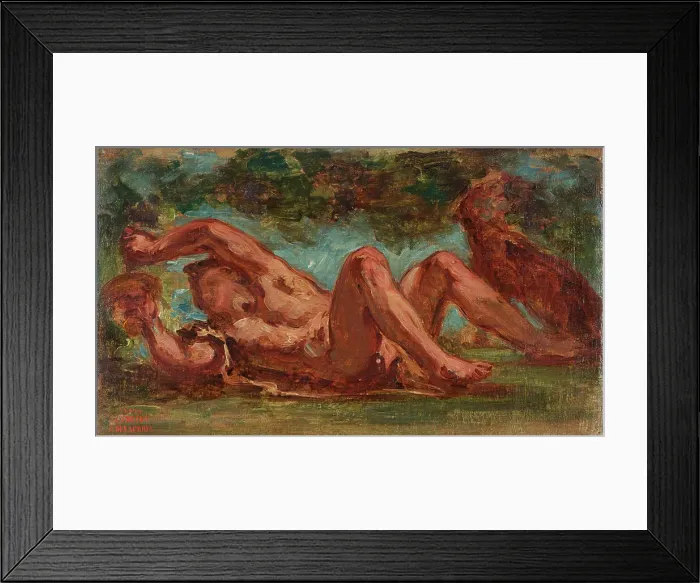 Framed Print : Esquisse pour le Salon de la Paix de l'Hôtel de Ville : Bacchus couché sous une treille, c.1852-1854 Creator: Pierre Andrieu Framed Print : Esquisse pour le Salon de la Paix de l'Hôtel de Ville : Bacchus couché sous une treille, c.1852-1854 Creator: Pierre Andrieu