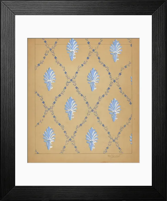Framed Print : Wall Paper, c. 1937. Creator: Karl Joubert Framed Print : Wall Paper, c. 1937. Creator: Karl Joubert