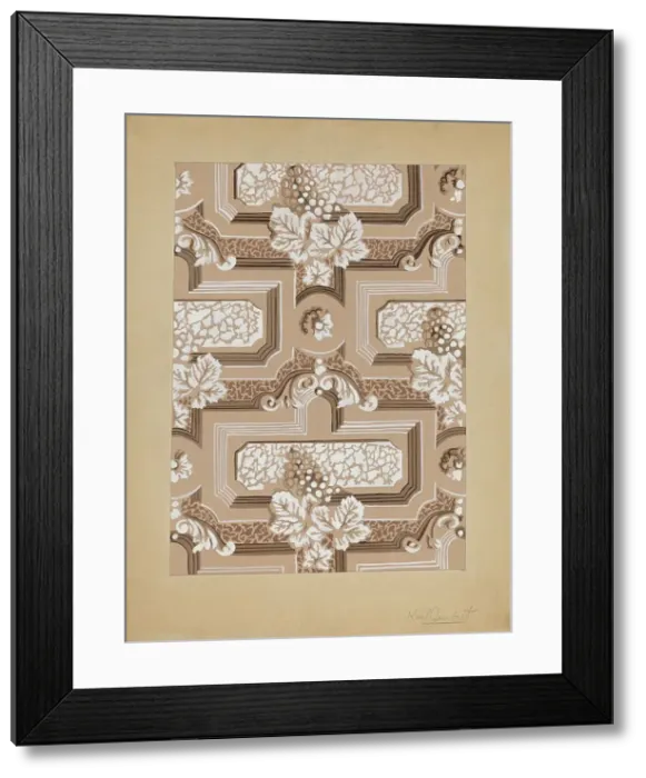 Framed Print : Wall Paper, c. 1937. Creator: Karl Joubert Framed Print : Wall Paper, c. 1937. Creator: Karl Joubert