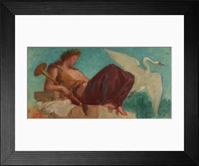 Framed Print : Esquisse pour le Salon de la Paix de l'Hôtel de Ville : La muse Clio, between 1852 and 1854. Creator: Pierre Andrieu Framed Print : Esquisse pour le Salon de la Paix de l'Hôtel de Ville : La muse Clio, between 1852 and 1854. Creator: Pierre Andrieu