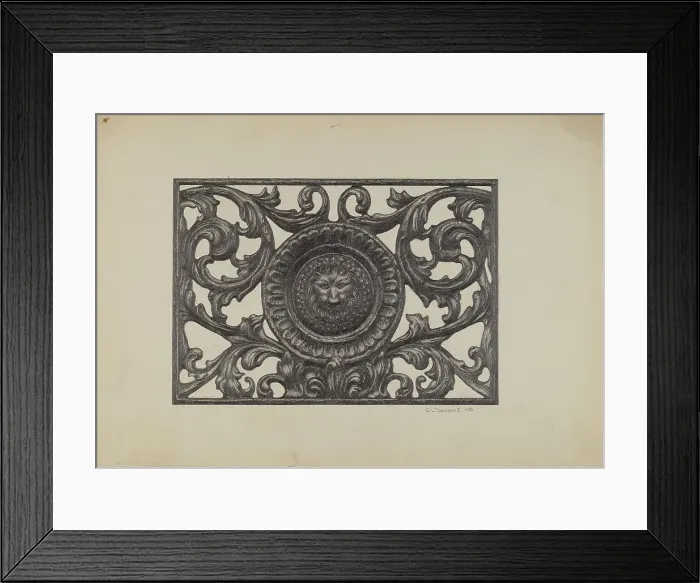 Framed Print : Window Grille, 1937. Creator: Austin L. Davison Framed Print : Window Grille, 1937. Creator: Austin L. Davison