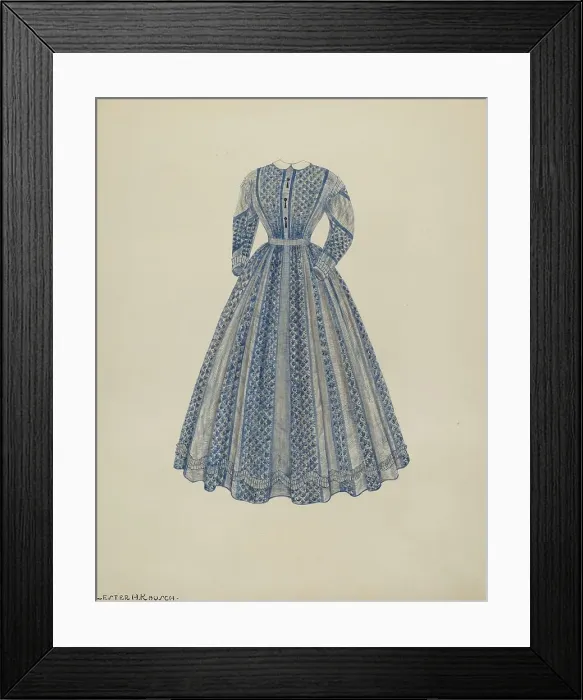 Framed Print : Dress, c. 1940. Creator: Lester Kausch Framed Print : Dress, c. 1940. Creator: Lester Kausch