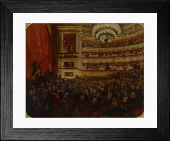 Framed Print : La première d'Hernani. Avant la bataille, 1903. Creator: Paul Albert Besnard Framed Print : La première d'Hernani. Avant la bataille, 1903. Creator: Paul Albert Besnard